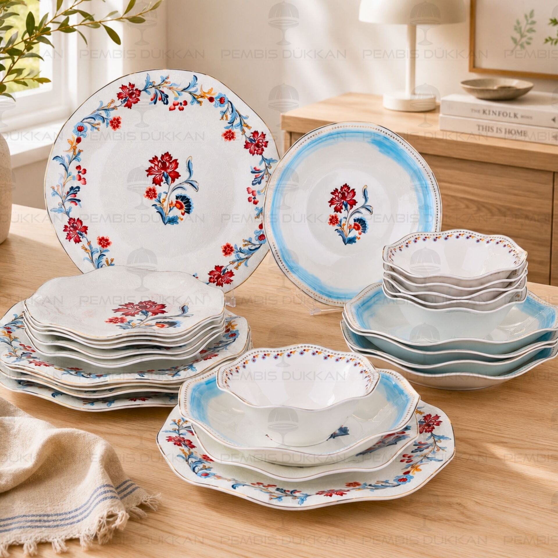 Palace Breeze 24 Parça 6 Kişilik Porselen Yemek Takımı