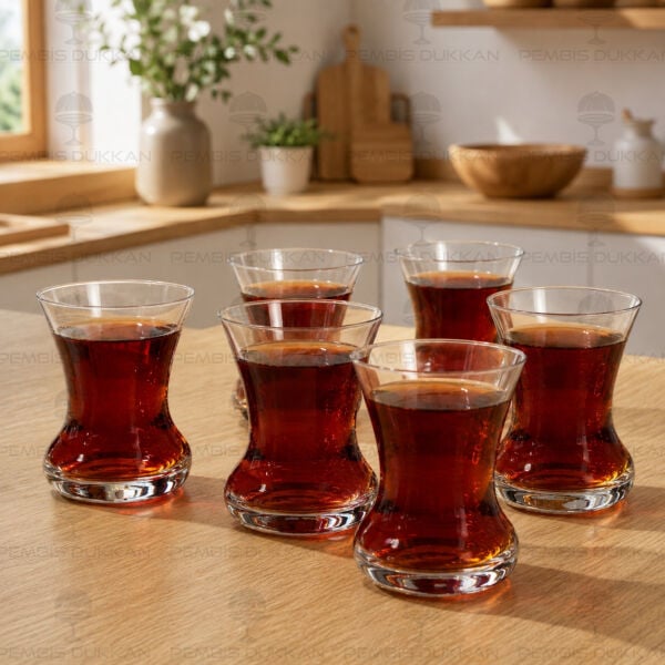 Taro Crystallin 135 Cc 6lı Cam Çay Bardak (22326)