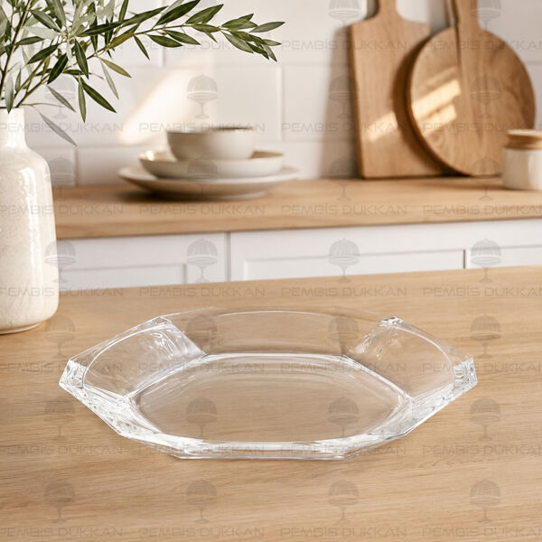 Reflection Crystallin Yuvarlak Cam Servis Tabak