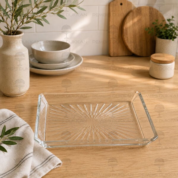 Madlen Crystallin Kare Cam Servis Tabak