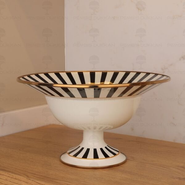 Papillon Emaye Ayaklı Meyvelik 30 cm