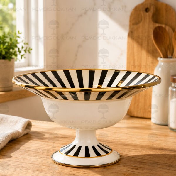 Papillon Emaye Ayaklı Meyvelik 30 cm