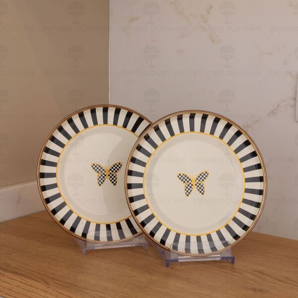 Papillon Emaye 20 cm 2'li Pasta Tabağı