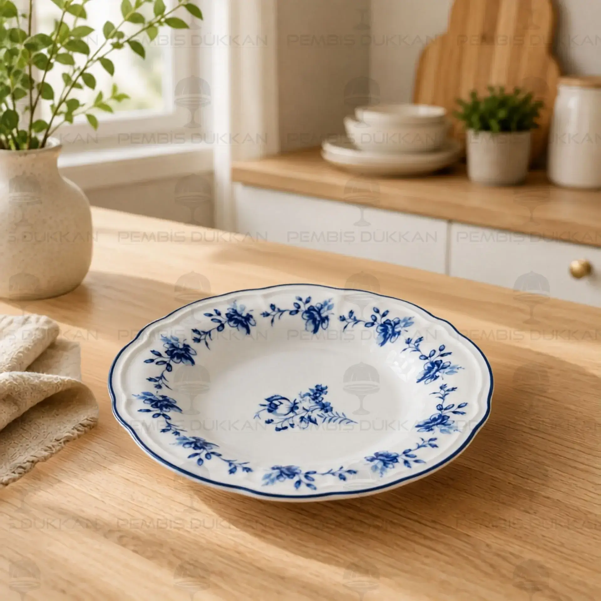 Mavi Vintage 6'lı Yemek Tabağı Takımı
