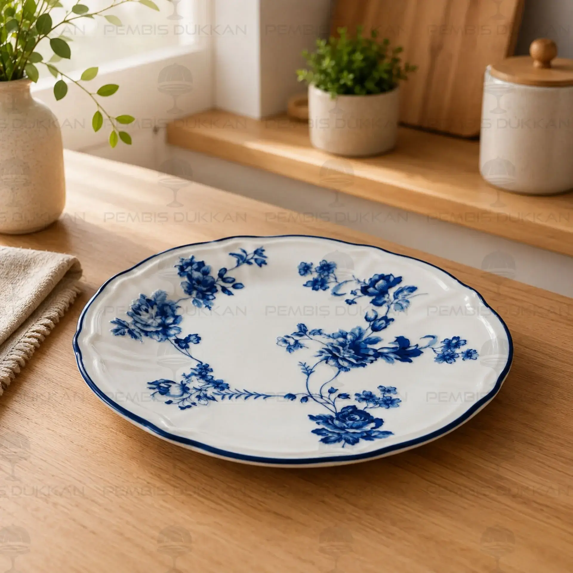 Mavi Vintage 6'lı Servis Tabağı Takımı