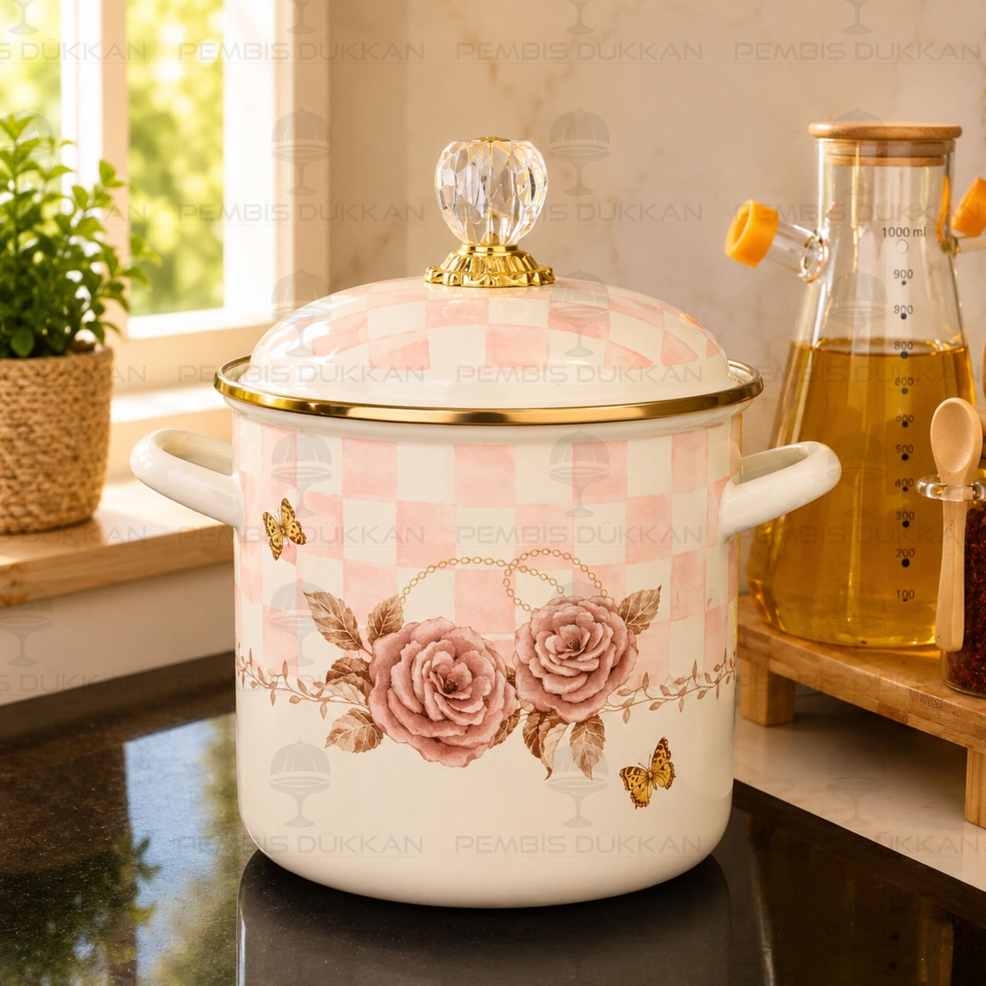 Rosadora Emaye 16 cm Kuşkonmaz Bakraç