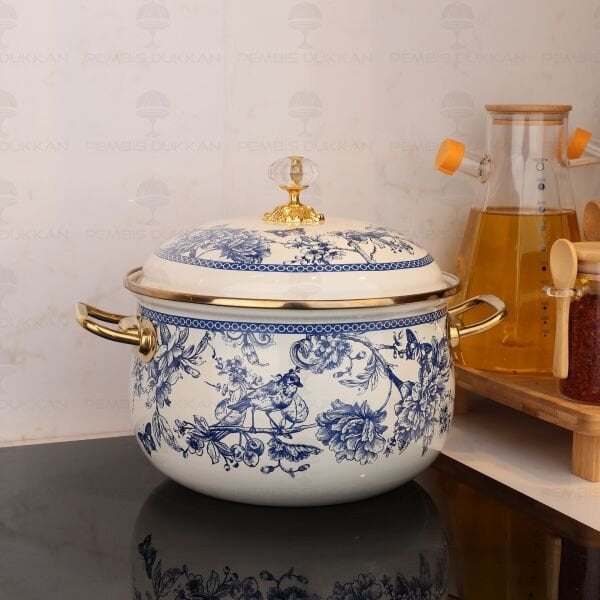 Blue Life Emaye Derin Tencere 20 cm