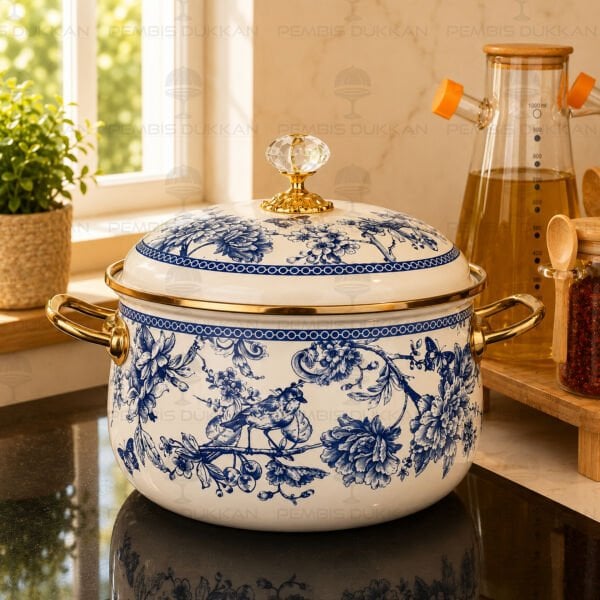 Blue Life Emaye Derin Tencere 20 cm