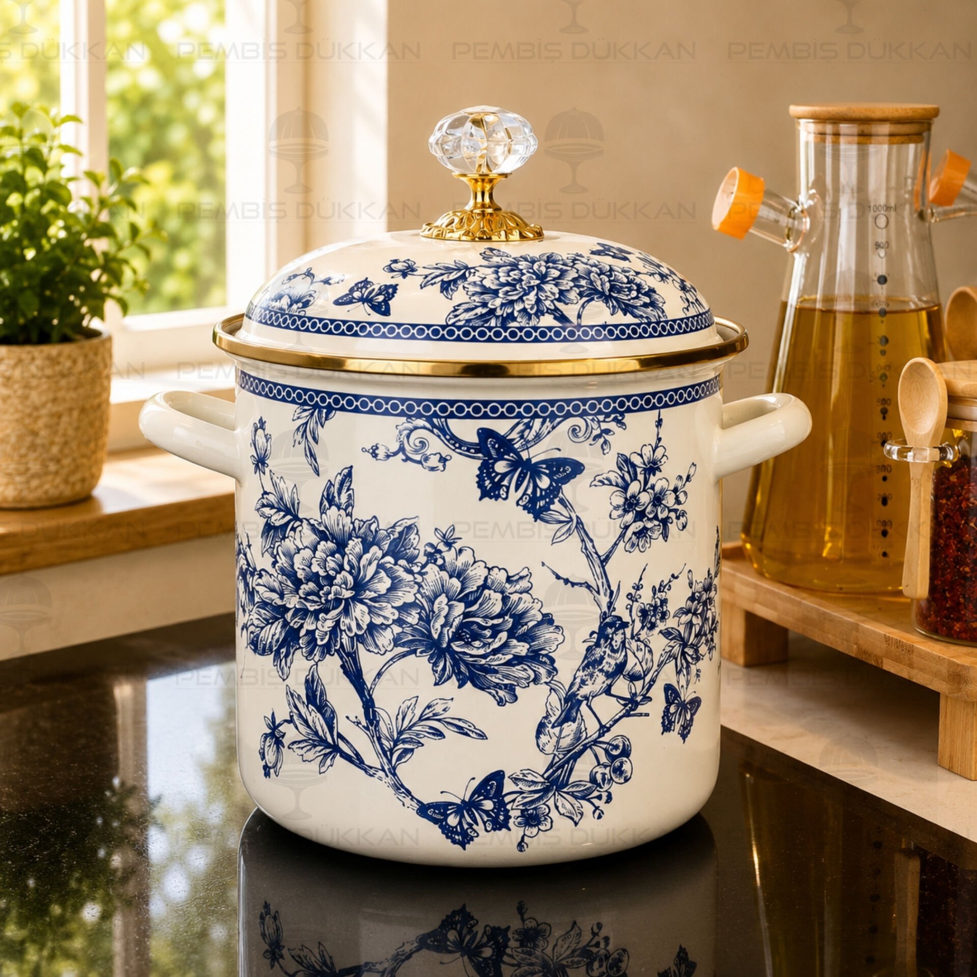 Blue Life Emaye 16 cm Kuşkonmaz Bakraç
