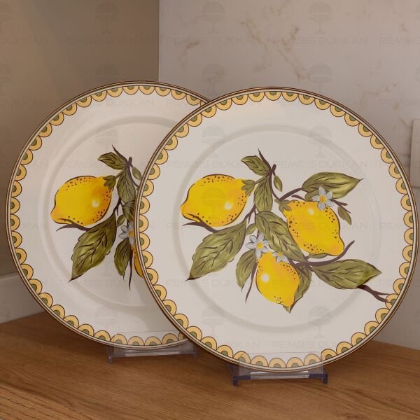 Linda Emaye 30 cm 2'li Servis Tabağı