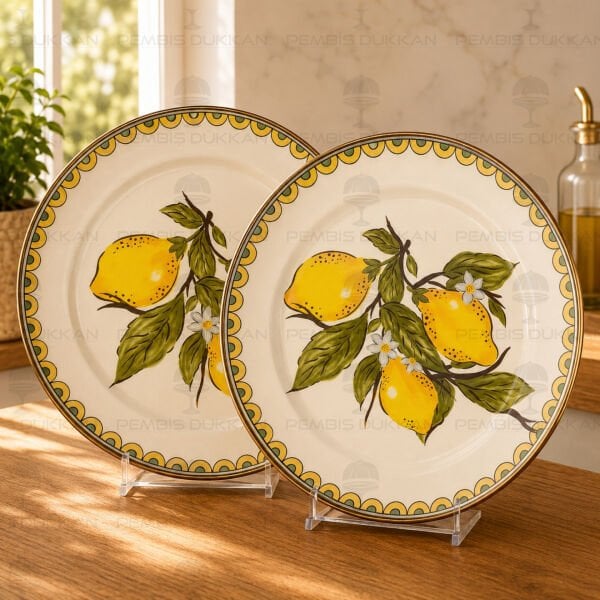 Linda Emaye 30 cm 2'li Servis Tabağı