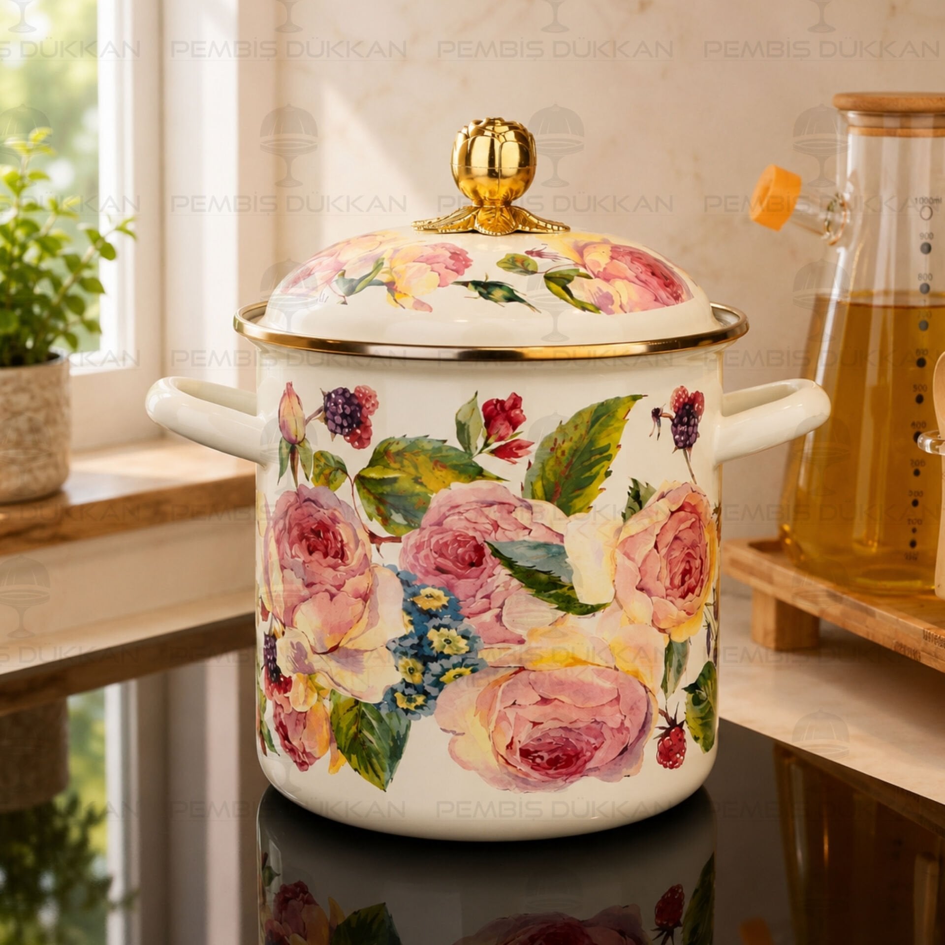 Rose Deluxe Emaye 16 cm Kuşkonmaz Bakraç