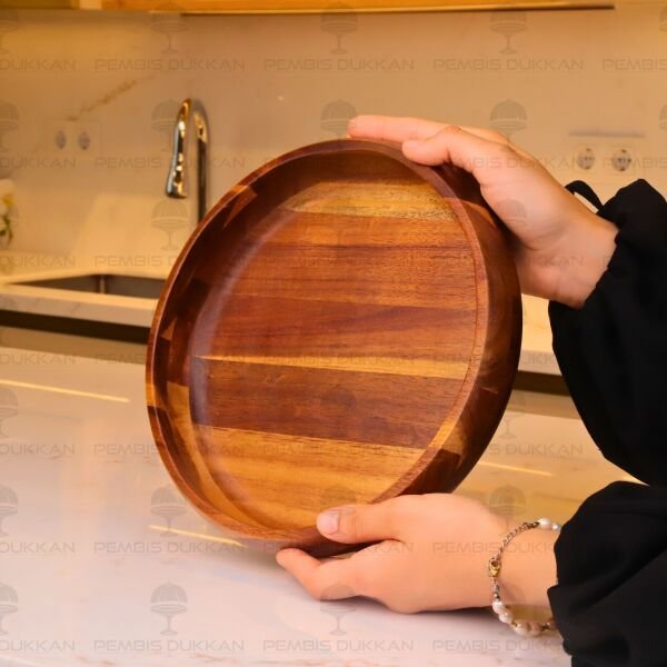 Akasya Yuvarlak 25 cm Basık Kase 7B290