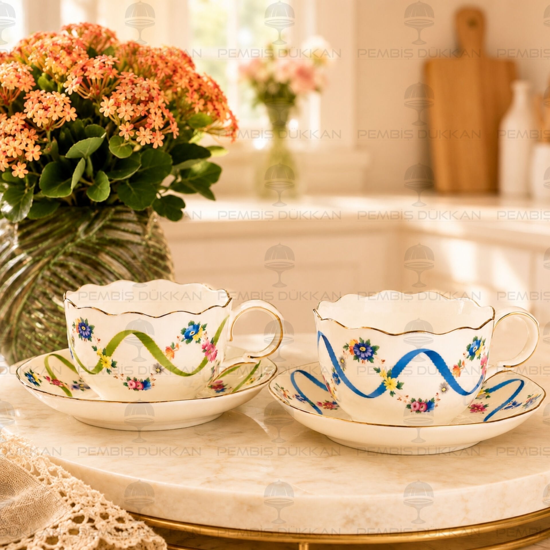 Romantic Charm 2 Kişilik Çay Fincan Takımı