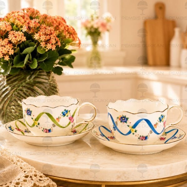 Romantic Charm 2 Kişilik Çay Fincan Takımı