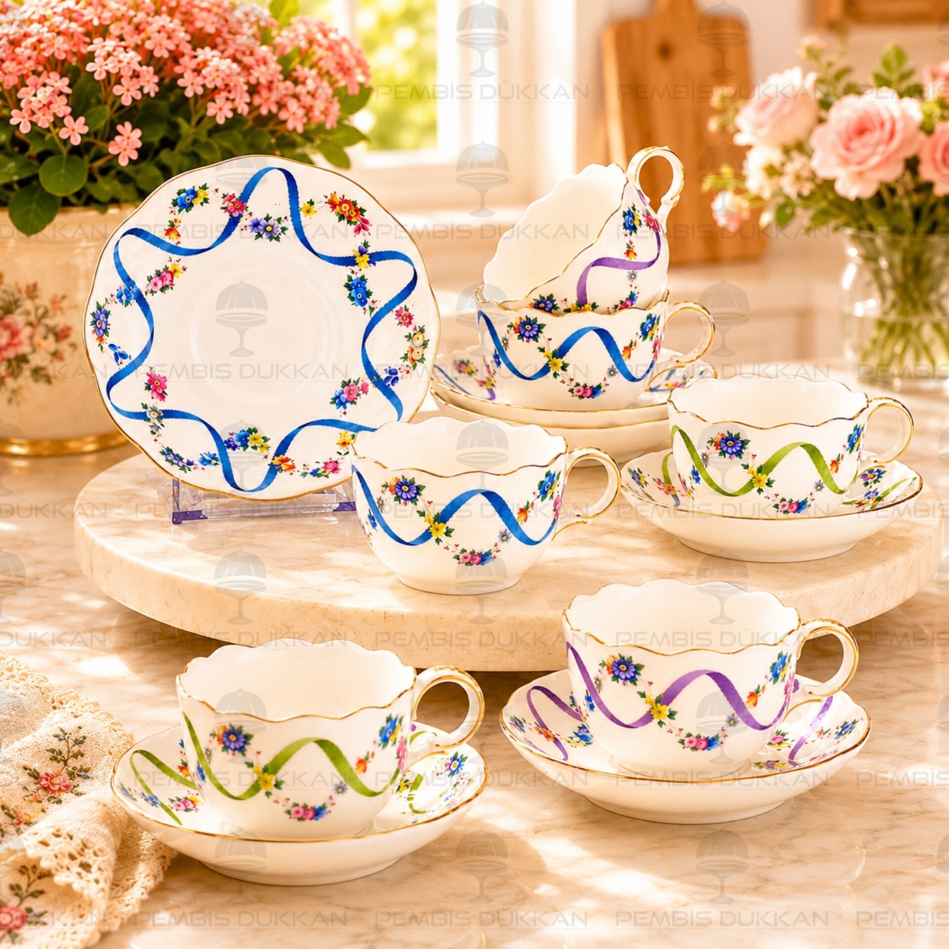 Romantic Charm 6 Kişilik Kahve Fincan Takımı