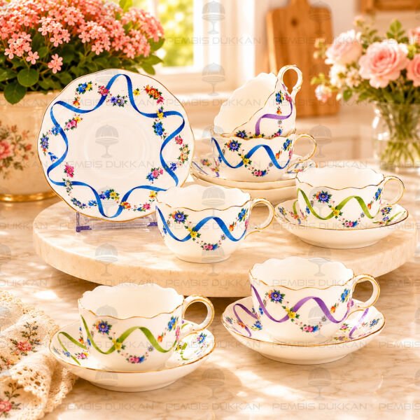 Romantic Charm 6 Kişilik Kahve Fincan Takımı