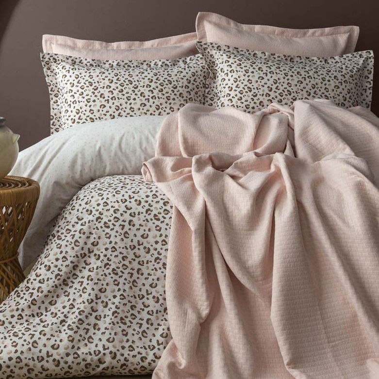 Cozy Odelin Çift Kişilik Yatak Örtülü Nevresim Takımı Blush