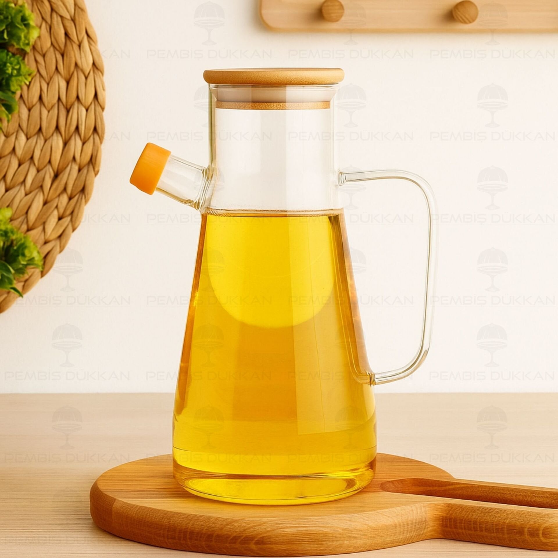 Serenit Bambu Kapaklı 900ml Yağdanlık (1113)