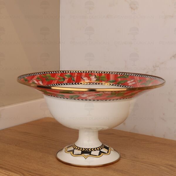 Paradise Emaye 30cm Ayaklı Meyvelik