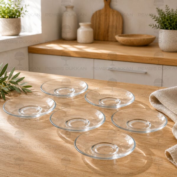 Beykoz Crystallin 6'lı Çay Tabağı