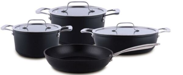 Leaf 7 Parça Siyah Tencere Set