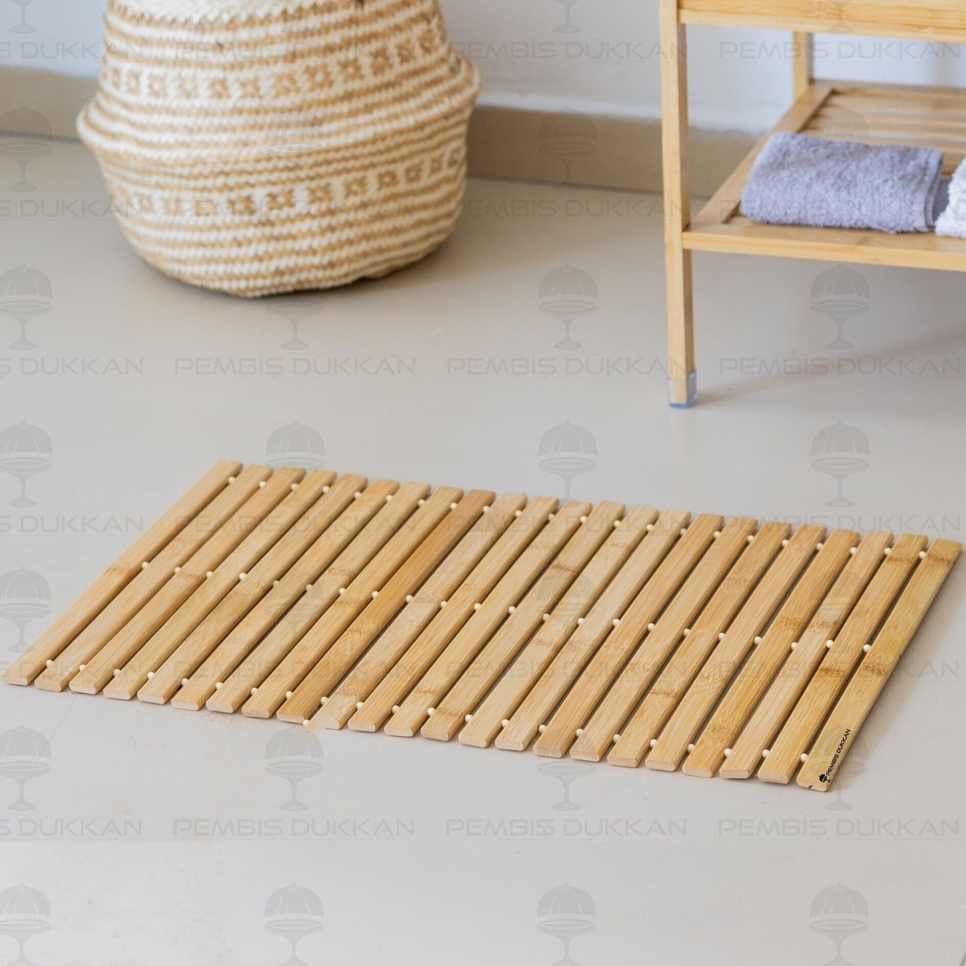 Bambu Çubuklu 40x60cm Banyo Yer Matı (863)
