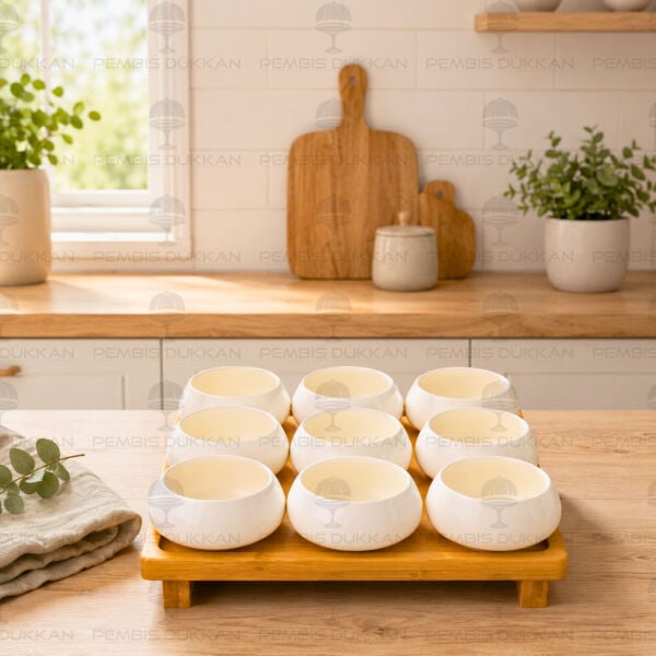 Vento Masa Ortası Bambu Standlı Reçellik Kombin Set 11