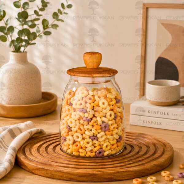 Herry 1200ml Akasya Kapaklı, Kavanoz (9r35)