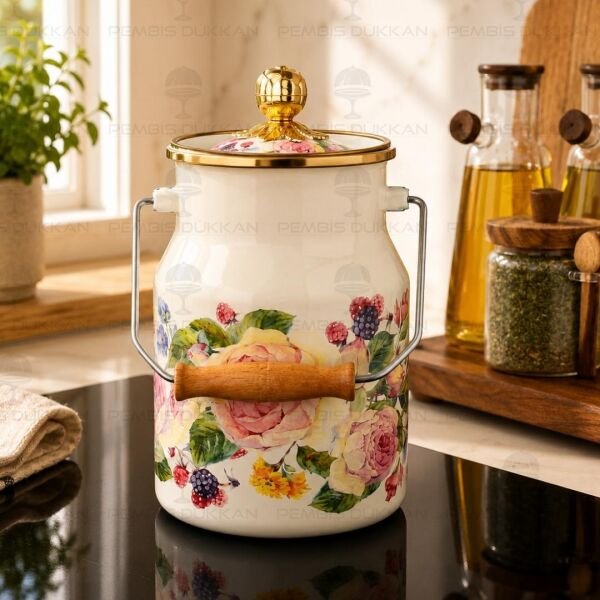 Rose Deluxe Emaye Otantik 2 Litre Bakraç