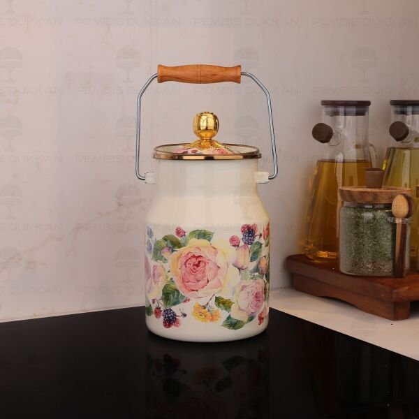Rose Deluxe Emaye Otantik 2 Litre Bakraç