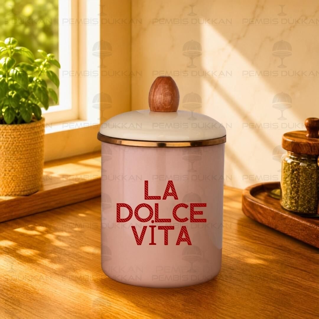 Dolce Vita Emaye Büyük Boy Kavanoz