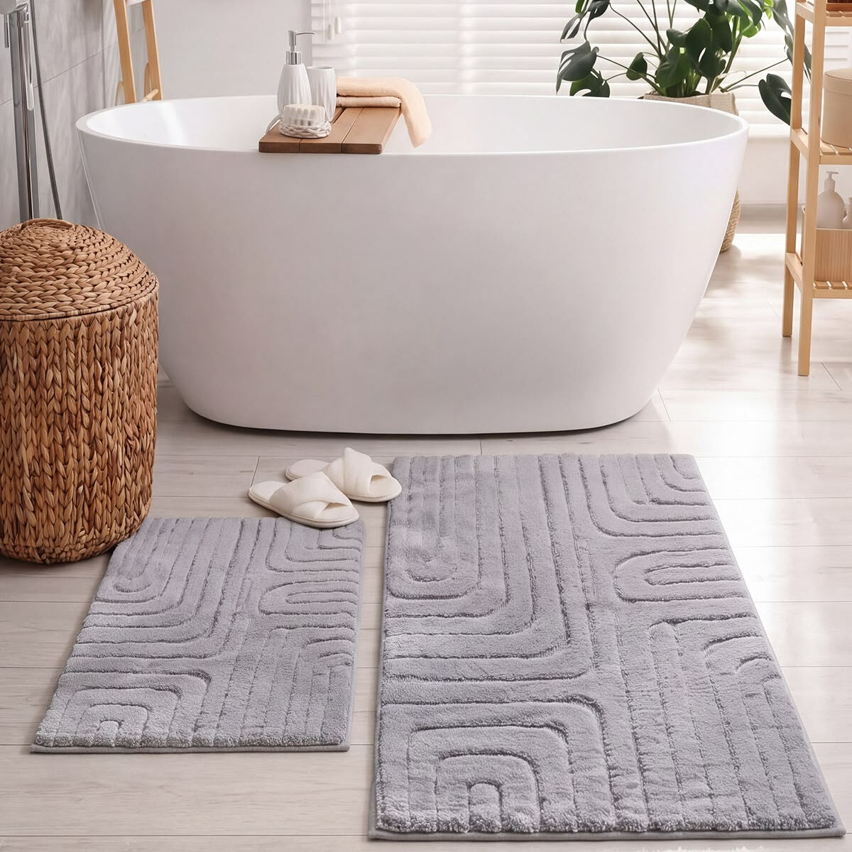 Hcw Babil Gri Paspas Seti 40x60 60x100 Cm
