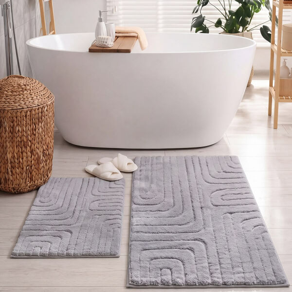 Hcw Babil Gri Paspas Seti 40x60 60x100 Cm