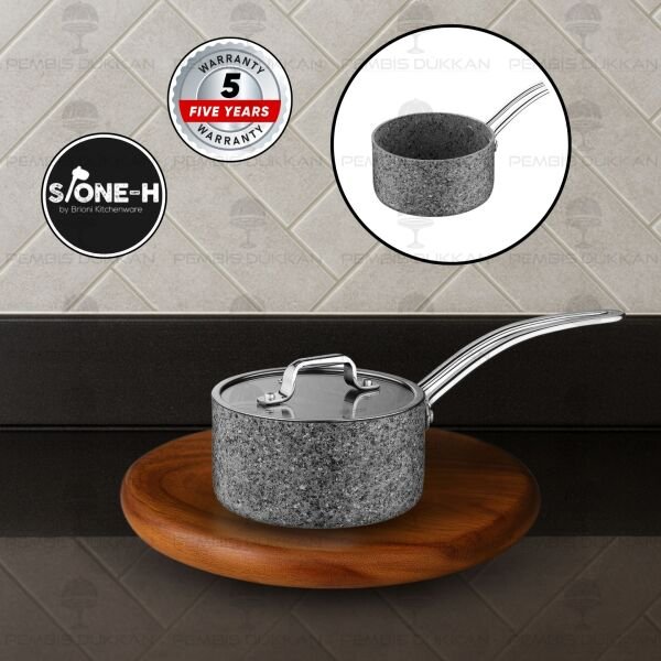 Brioni Stone-Age 16 Cm Kapaklı Sos Tenceresi