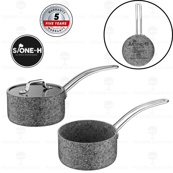 Brioni Stone-Age 16 Cm Kapaklı Sos Tenceresi