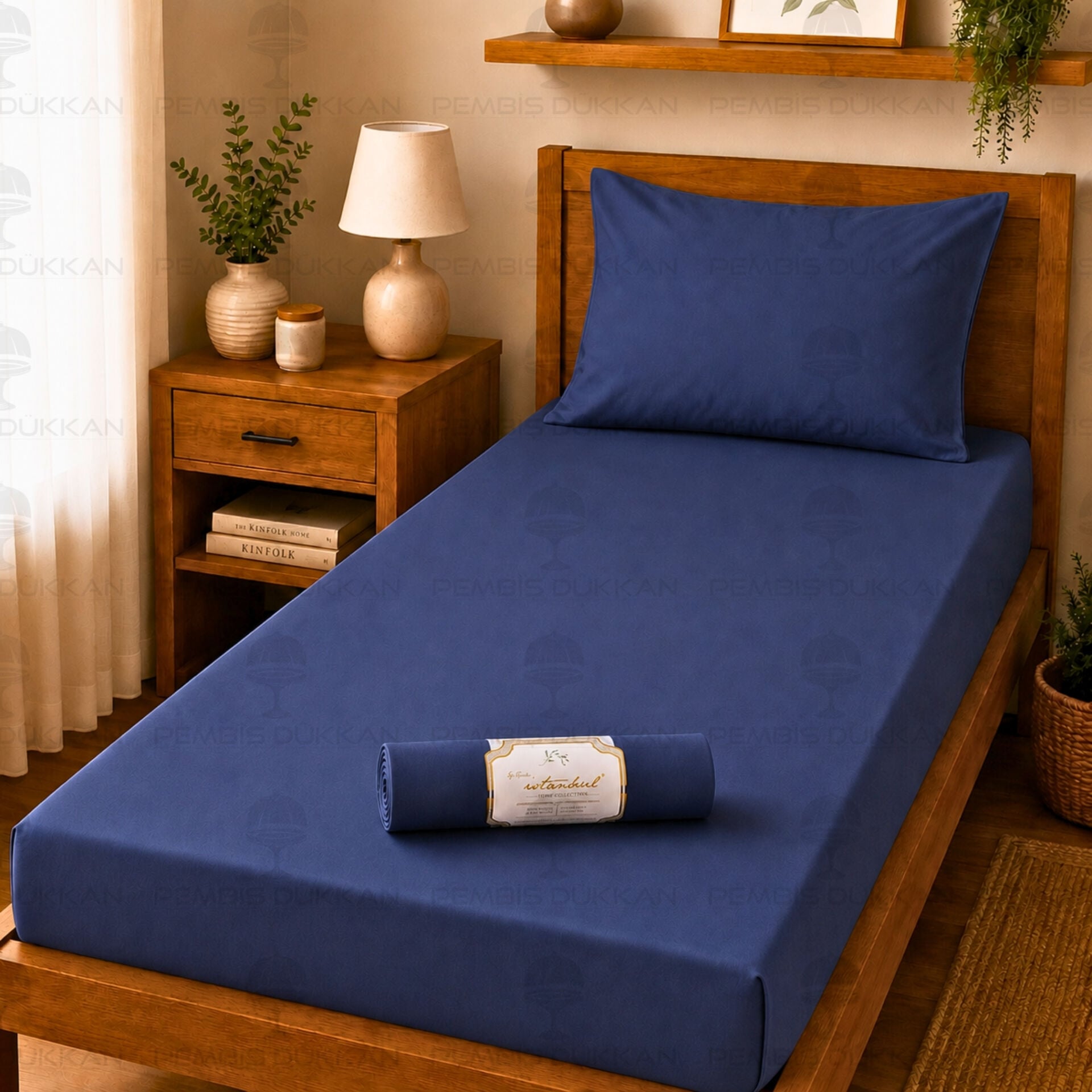 Ranforce Fitted Çarşaf Set 120x200 cm İndigo
