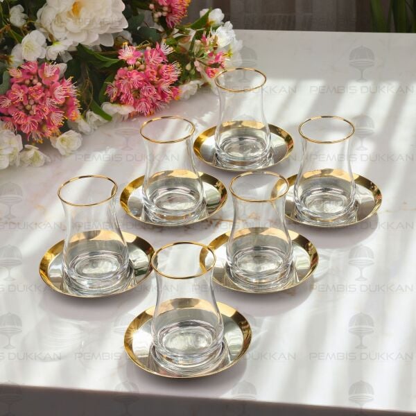 Tiamo Rio Gold 6 Kişilik 12 Parça Çay Set