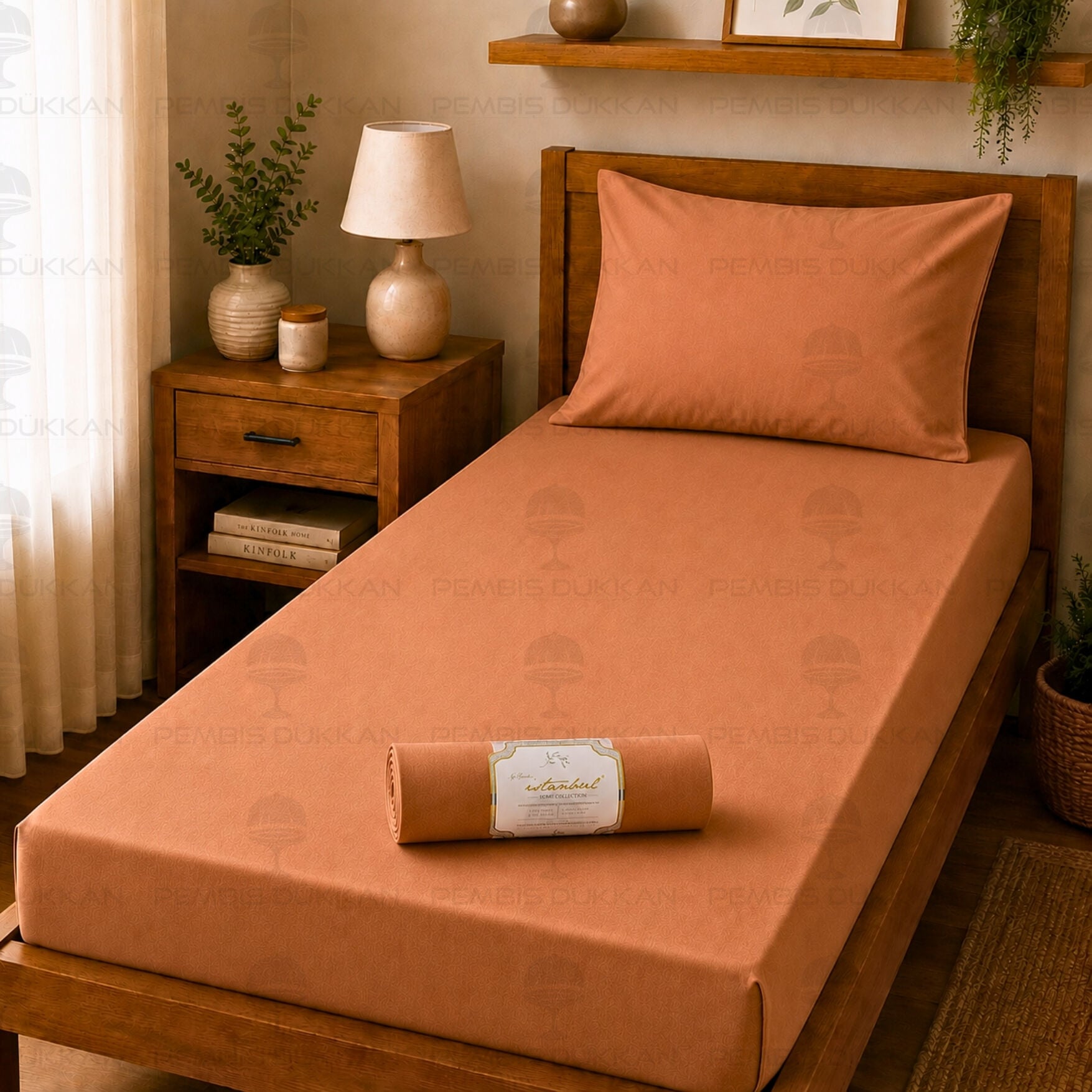 Ranforce Fitted Çarşaf Set 120x200 cm Tarçın