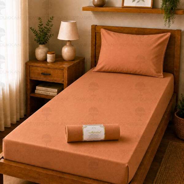 Ranforce Fitted Çarşaf Set 120x200 cm Tarçın