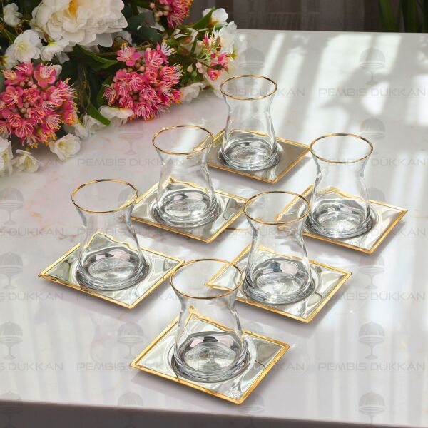 Tiamo Oslo Gold 6 Kişilik 12 Parça Çay Set
