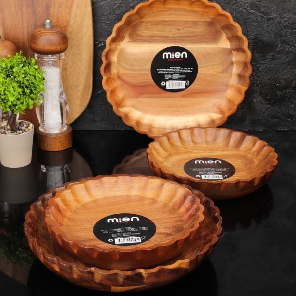 Akasya Tırtıklı Yuvarlak Derin 20cm Salata & Meze Servis (7b126)