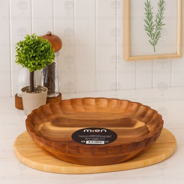 Akasya Tırtıklı Yuvarlak Derin 25cm Salata & Meze Servis (7b127)