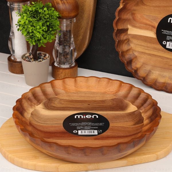 Akasya Tırtıklı Yuvarlak Derin 25cm Salata & Meze Servis (7b127)