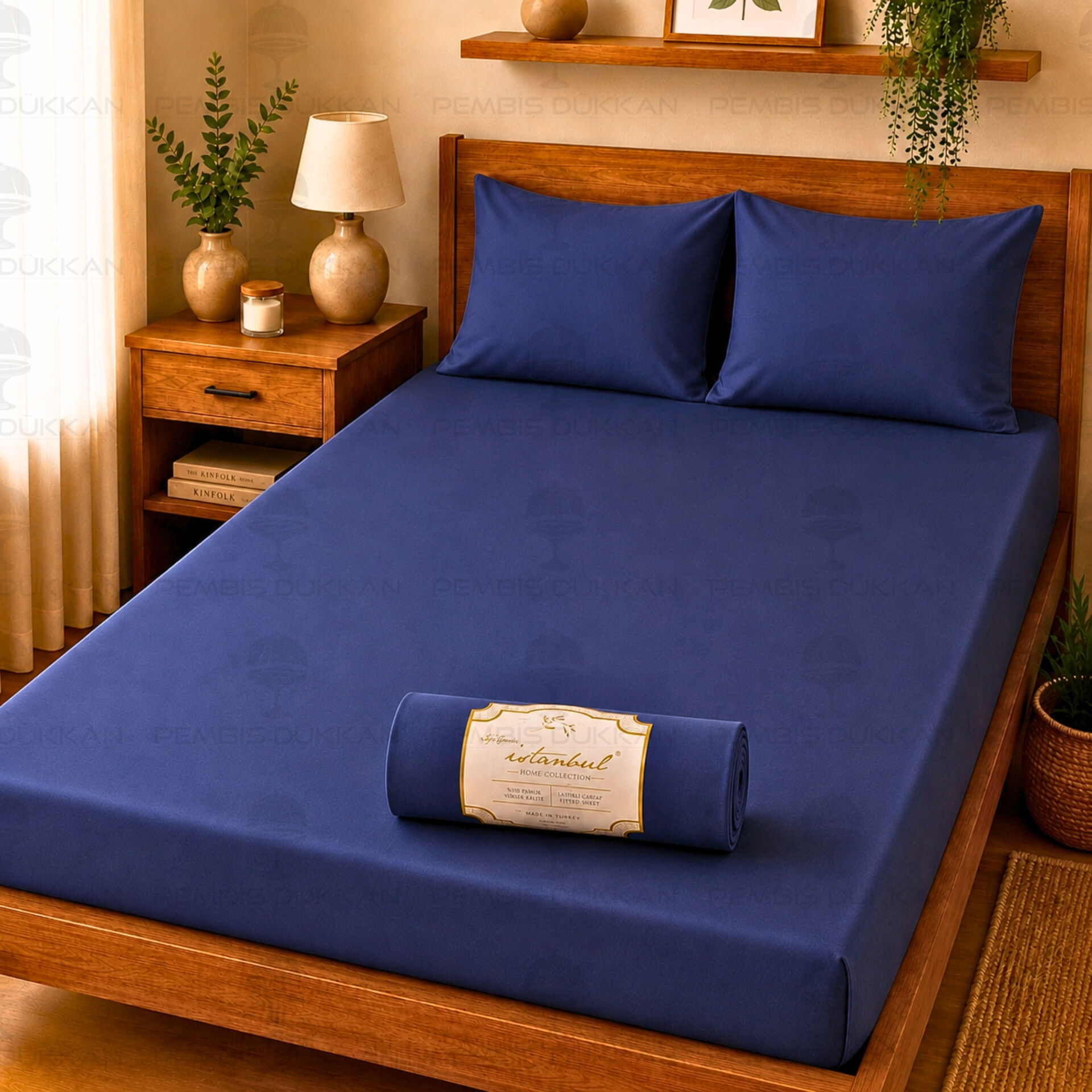Ranforce Fitted Çarşaf Set 200x200 cm İndigo
