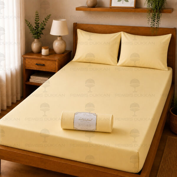 Ranforce Fitted Çarşaf Set 200x200 cm Sarı