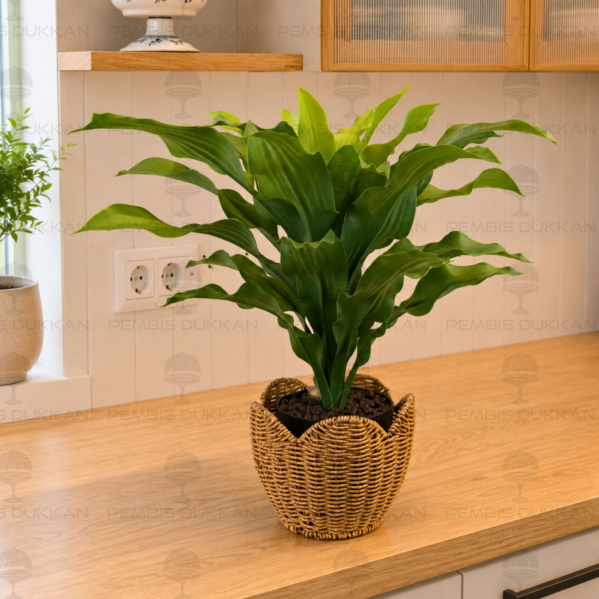 60cm Brazilwood Yapay Çiçek Rattan Kombin 1377