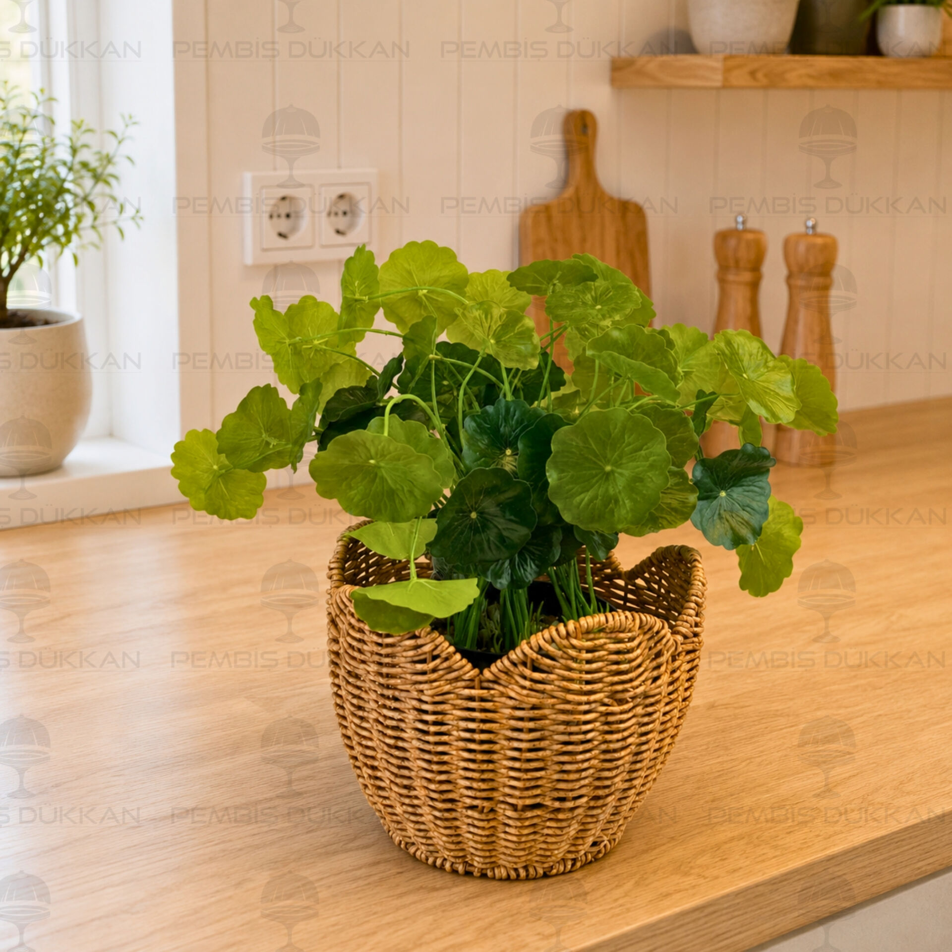 36cm Lotus Yapay Çiçek Rattan Kombin 1377